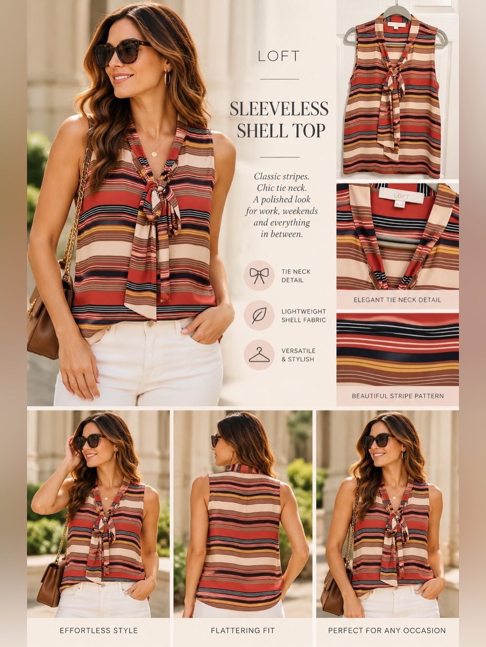 1301 Ann Taylor Loft Sleeveless Shell Top Shirt